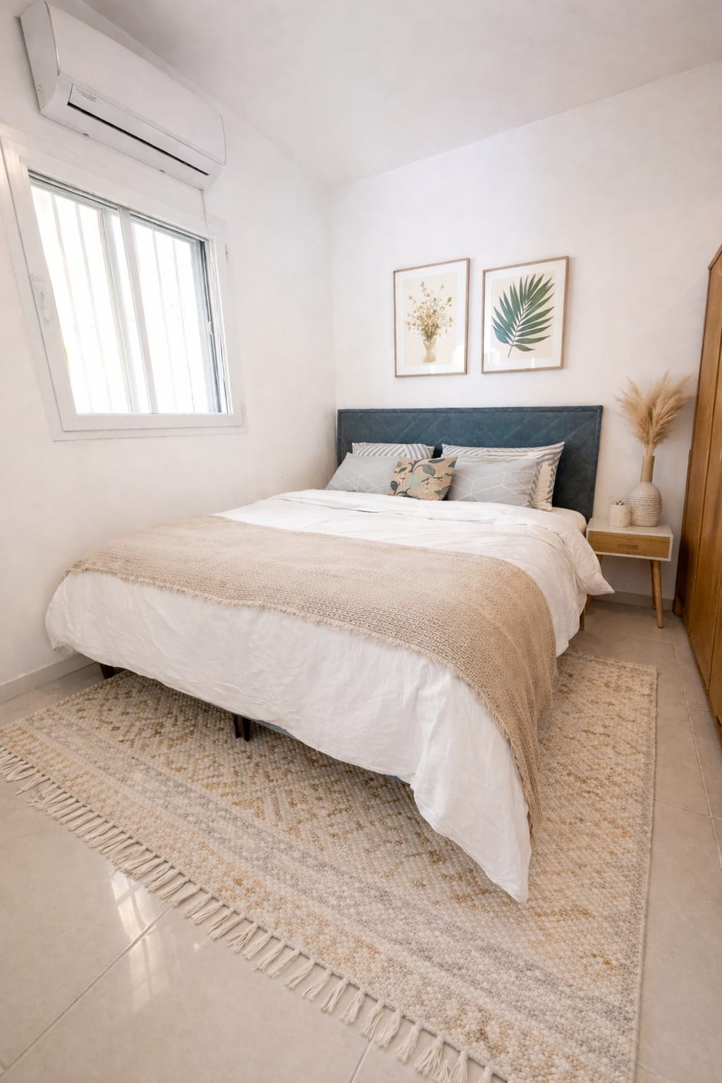 Bright white bedroom